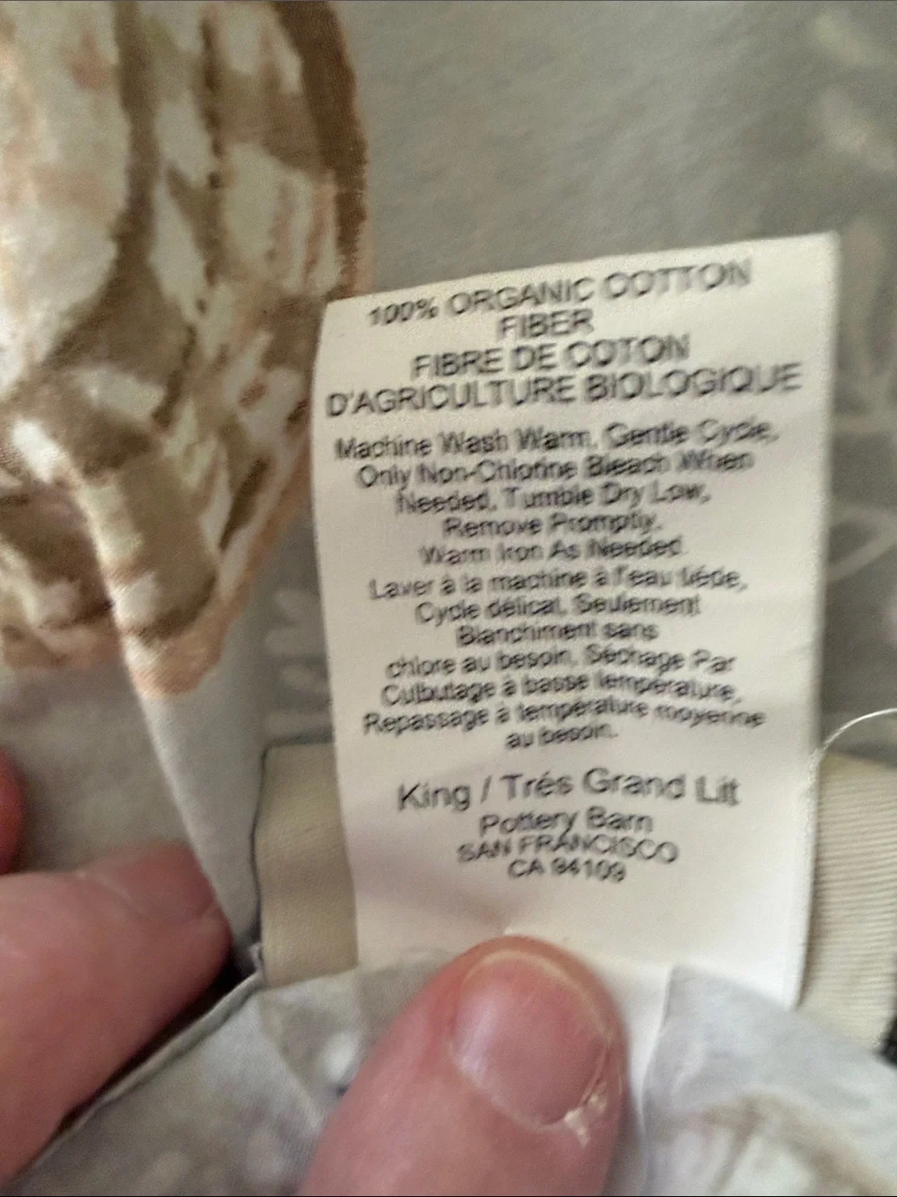 Pottery Barn Sea Shells Cream and Soft Brown Coastal vibe Cotton King size Duvet